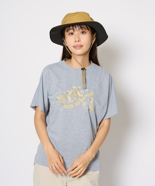 Foxfire（フォックスファイヤー）の「ＣシールドイリオモテＴ　Ｓ／Ｓ（Tシャツ/カットソー・レディース・グレー/ネイビー・L/M）」の3枚目の写真