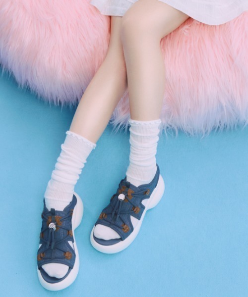 ABC-MART(エービーシーマート)の「ABC SELECT エービーシーセレクト CL VL CODE SANDAL 6 ボリュームコードサンダル 6 W2067 DENIM(サンダル・メンズ・シルバー・SMALL/MEDIUM/LARGE/X-LARGE)」の3枚目の写真