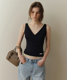 FOR YOUR EYES ONLY（フォー ユア アイズ オンリー）の「Filo Two-way Sleeveless (Navy)（ニット/セーター）」