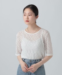 LEPSIM | ストレッチレース5分袖T 672392(Tシャツ/カットソー)