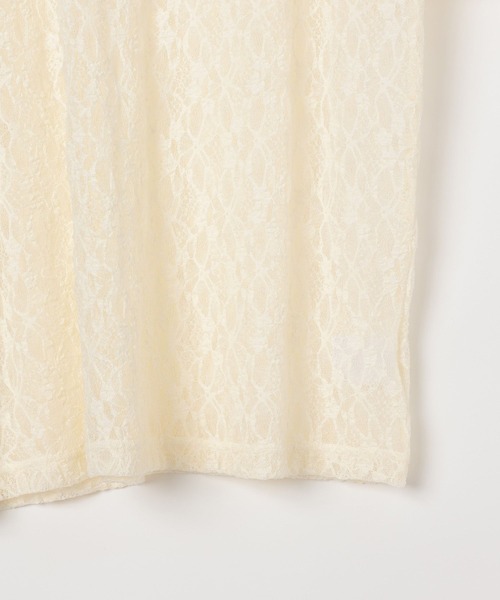 LEPSIM（レプシィム）の「ストレッチレース5分袖T　672392【KKfashion紹介アイテム】（Tシャツ/カットソー・レディース・アイボリー/ブラック/オフホワイト/チャコールグレー・FREE）」の8枚目の写真