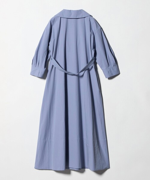 UNITED ARROWS（ユナイテッドアローズ）の「コットン スキッパー シャツ ワンピース ‐ウォッシャブル‐（ワンピース・レディース・ネイビー/オフホワイト/ライラック・36/38）」の4枚目の写真