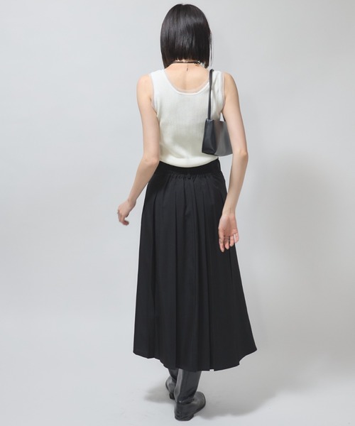 leimn（レイムン）の「チュールドッキングニットタンク（タンクトップ・レディース・オフホワイト/ブラック/ブラウン/ピンク・M）」の10枚目の写真