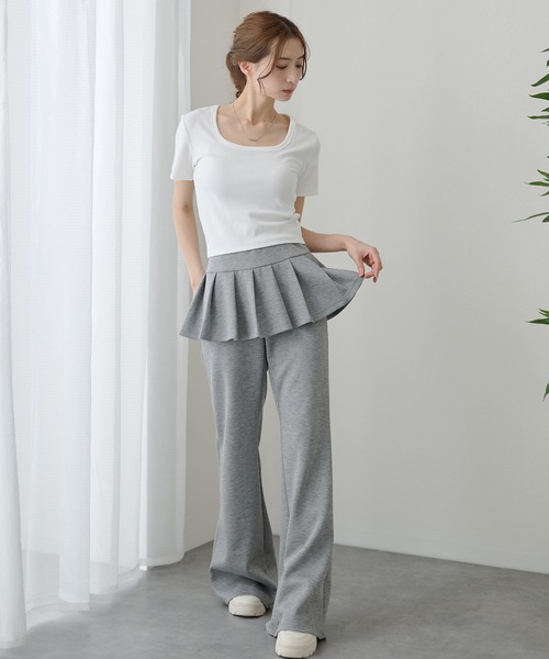 DAYRA(デイラ)の「ソリッドカラー スカート付き ワイド パンツ(その他パンツ・レディース・ダークグレー/ブラック/グレー・L/M)」の18枚目の写真