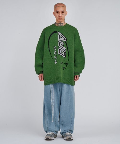 AJOBYAJO（アジョバイアジョ）の「[PBA] AJO 2074 Sweater [GREEN]（ニット/セーター・レディース・その他・L/XL）」の4枚目の写真