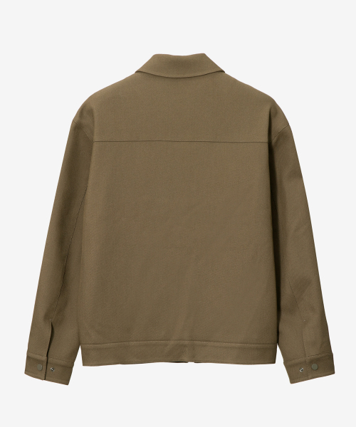 MINDBRIDGE（マインドブリッジ）の「[COUTURE]ツイルジップアップトラッカー（デニムジャケット・メンズ・ダークベージュ/ブラック・95/100/105/110）」の5枚目の写真