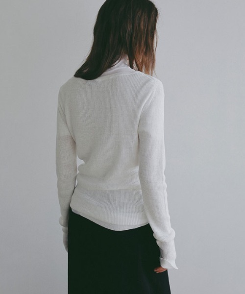 ETRE TOKYO（エトレトウキョウ）の「リネンヘルシーニットプルオーバー（ニット/セーター・レディース・ブラック/グレイッシュベージュ/ホワイト・FREE）」の17枚目の写真