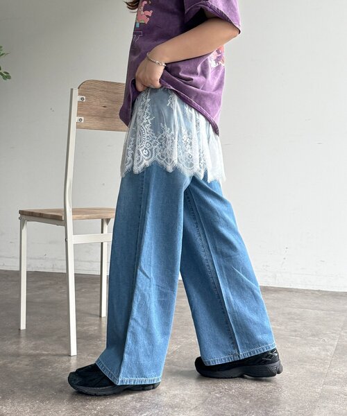 CPCM(シーピーシーエム)の「ハイウエストストレート麻混デニム(その他パンツ・レディース・ブルー/ダークブルー/ネイビー・MEDIUM/SMALL)」の4枚目の写真