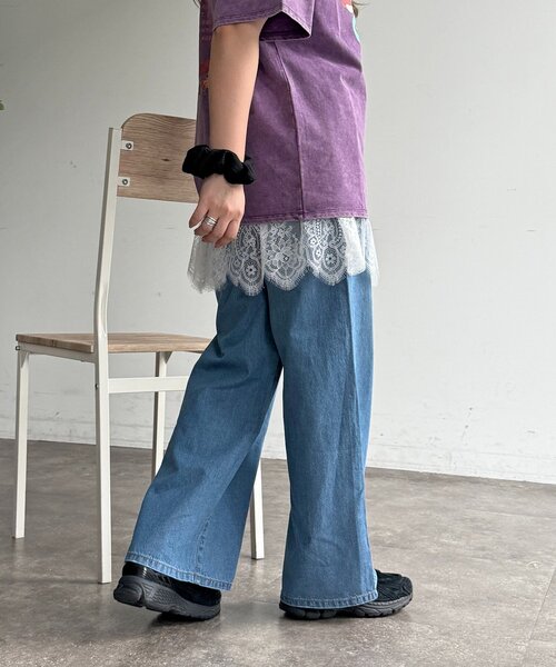 CPCM(シーピーシーエム)の「ハイウエストストレート麻混デニム(その他パンツ・レディース・ブルー/ダークブルー/ネイビー・MEDIUM/SMALL)」の10枚目の写真