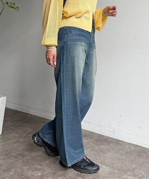 CPCM(シーピーシーエム)の「ハイウエストストレート麻混デニム(その他パンツ・レディース・ブルー/ダークブルー/ネイビー・MEDIUM/SMALL)」の15枚目の写真