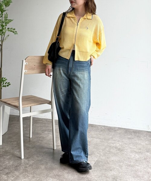 CPCM(シーピーシーエム)の「ハイウエストストレート麻混デニム(その他パンツ・レディース・ブルー/ダークブルー/ネイビー・MEDIUM/SMALL)」の17枚目の写真