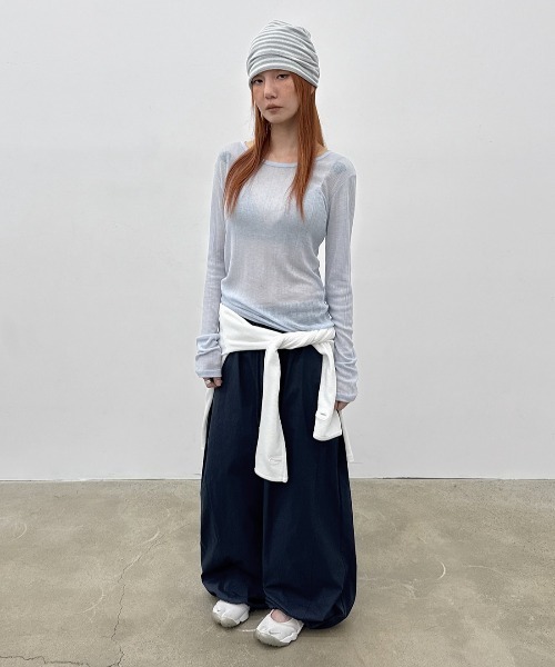 BLACKUP（ブラックアップ）の「[MADE] レニブフォールディング2WAYワイドパンツ（その他パンツ・レディース・ライトベージュ/ブラック/ネイビー・FREE）」の19枚目の写真