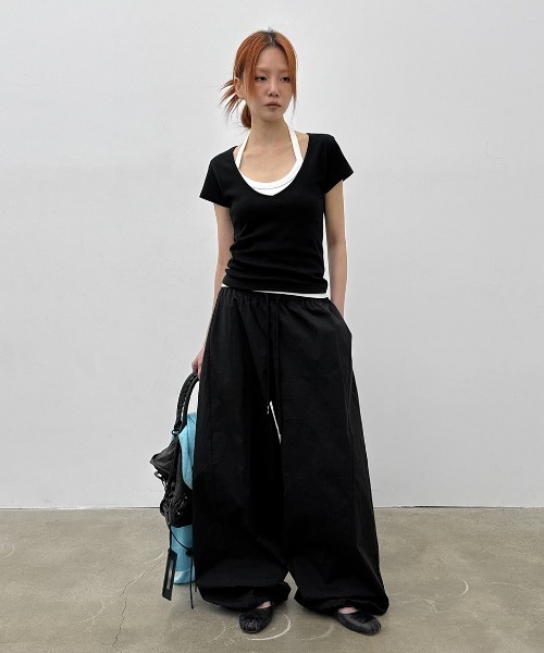 BLACKUP（ブラックアップ）の「[MADE] レニブフォールディング2WAYワイドパンツ（その他パンツ・レディース・ライトベージュ/ブラック/ネイビー・FREE）」の22枚目の写真