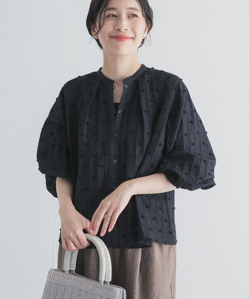 URBAN RESEARCH DOORS（アーバンリサーチドアーズ）の「カットドビーブラウス（シャツ/ブラウス・レディース・オフホワイト/ブラック・FREE）」の15枚目の写真