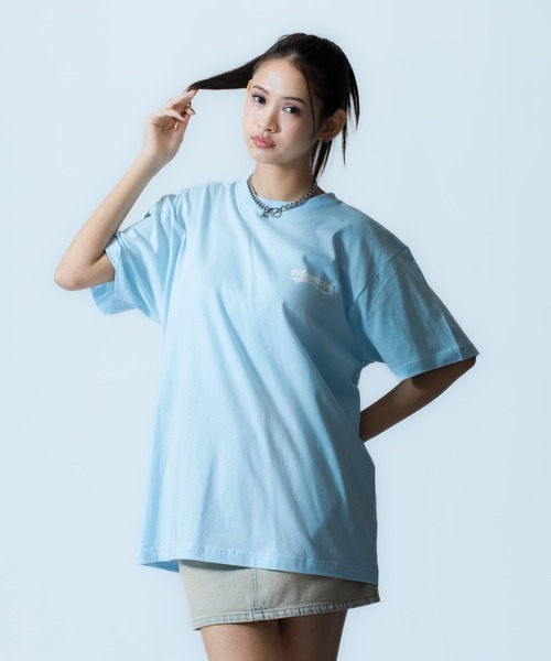 X-girl SPORTS(エックスガールスポーツ)の「MAI S WE FAN GOODS S/S TEE/マイナビ仙台レディース(Tシャツ/カットソー・メンズ・ライトブルー/ホワイト・X-LARGE/LARGE/MEDIUM/SMALL)」の4枚目の写真