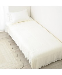 Francfranc（フランフラン）の「ひんやり リップル ブランケット シングル 1400×2000 ホワイト（ブランケット）」