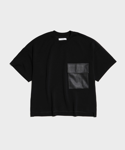 UJOH(ウジョー)の「【UJOH HOMME/ウジョーオム】M732-T58-201別注Belt Pocket Cropped T(Tシャツ/カットソー・メンズ・ホワイト/ブラック・4/5)」の1枚目の写真