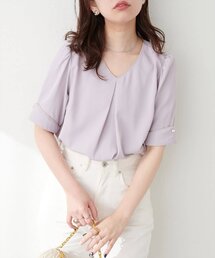 〈osono〉三角カフス配色Vネック