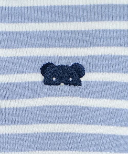 10mois(ディモワ)の「【10mois(ディモワ)】ベアマスクボーダーロンパース 70・80cm(ロンパース・キッズ・モカ/ライトブルー・70cm/80cm)」の10枚目の写真