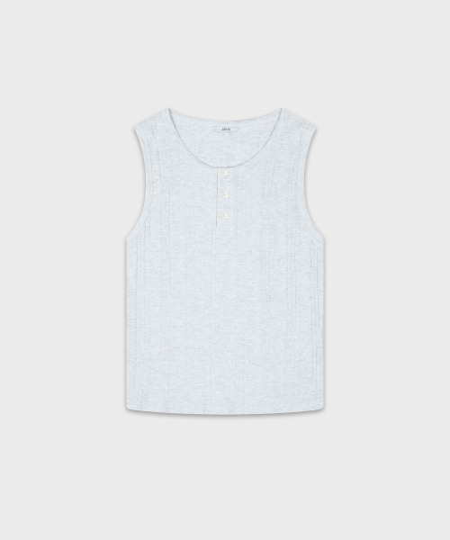 JUAN HOMME(ジュアンオム)の「リファインドヘンリーネックスリーブレス(メランジホワイト)(Tシャツ/カットソー・メンズ・その他・MEDIUM/LARGE)」の4枚目の写真