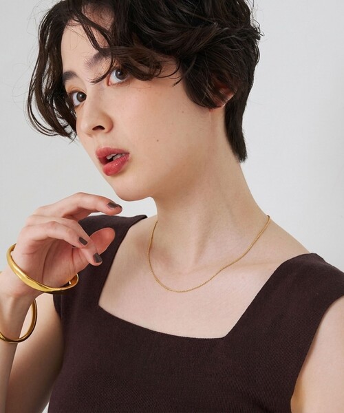 TEN.（テン）の「【TEN./テン】ツイストチェーンネックレスGD ゴールド 38cm（ネックレス・レディース・ゴールド・フリー）」の2枚目の写真