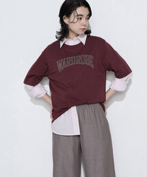 COMME CA Wardrobe | ヴィンテージプレーティング天竺 ロゴプリントTシャツ(Tシャツ/カットソー)