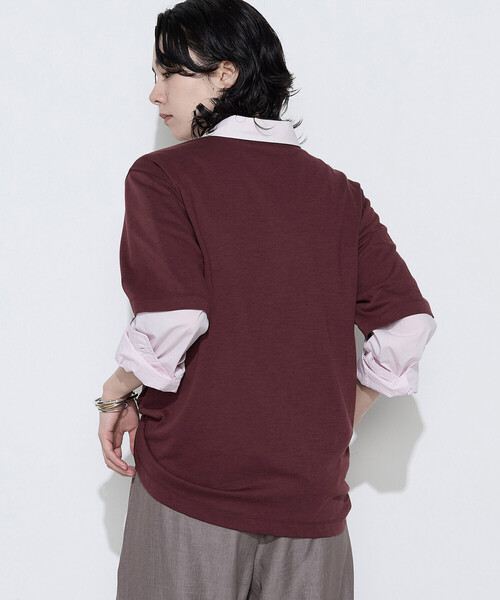 COMME CA Wardrobe(コムサワードローブ)の「ヴィンテージプレーティング天竺 ロゴプリントTシャツ(Tシャツ/カットソー・レディース・ホワイト/ボルドー/ブルー・FREE)」の13枚目の写真