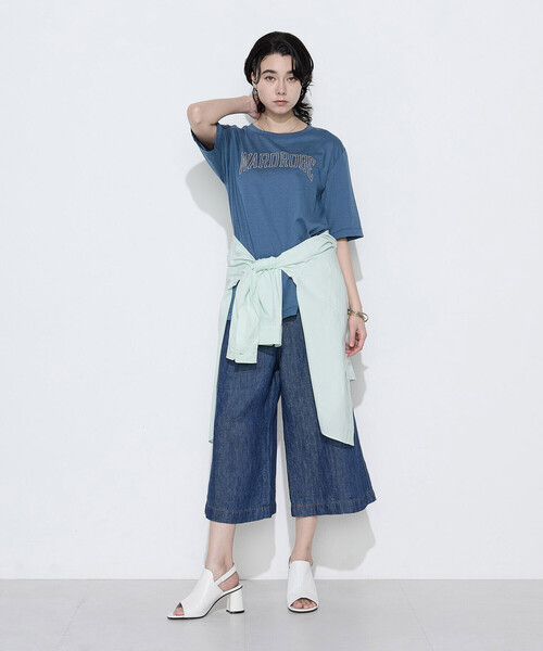 COMME CA Wardrobe(コムサワードローブ)の「ヴィンテージプレーティング天竺 ロゴプリントTシャツ(Tシャツ/カットソー・レディース・ホワイト/ボルドー/ブルー・FREE)」の17枚目の写真