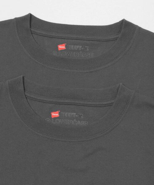 URBAN RESEARCH（アーバンリサーチ）の「HANES×LOWERCASE　LOWERCASE 2P BEEFY-T SS（Tシャツ/カットソー・メンズ・ホワイト系その他/グレー/ホワイト/ブラック/ネイビー・XX-LARGE/X-LARGE/LARGE/MEDIUM）」の21枚目の写真