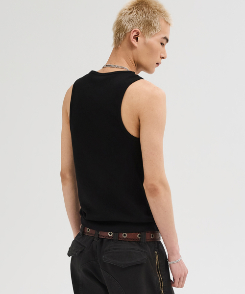 LEIRE（ルアール）の「エッセンシャルリブスリーブレス[ブラック]（Tシャツ/カットソー・メンズ・その他・MEDIUM/LARGE/X-LARGE）」の5枚目の写真