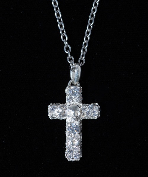 glamb(グラム)の「Odyssey Cross Necklace / オデッセイクロスネックレス(ネックレス・メンズ・ブラック/シルバー・FREE)」の1枚目の写真