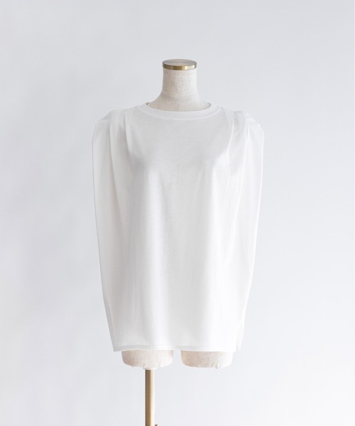 EN NEUME（エンノイム）の「Double Tuck French Tee（Tシャツ/カットソー・レディース・チャコール/イエロー/ブラック/オフホワイト・FREE）」の14枚目の写真