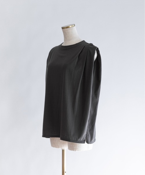EN NEUME（エンノイム）の「Double Tuck French Tee（Tシャツ/カットソー・レディース・チャコール/イエロー/ブラック/オフホワイト・FREE）」の18枚目の写真
