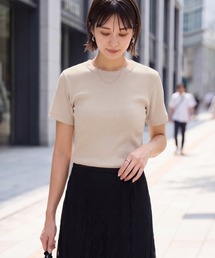 【Made in JAPAN】リブ半袖カットソートップス