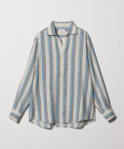 UNITED ARROWS(ユナイテッドアローズ)の「ALBINI アルビニ マルチストライプ プルオーバー シャツ(シャツ/ブラウス・メンズ・コバルトブルー・M/S/XL/L)」の13枚目の写真
