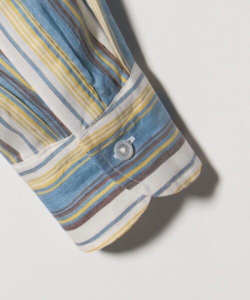 UNITED ARROWS(ユナイテッドアローズ)の「ALBINI アルビニ マルチストライプ プルオーバー シャツ(シャツ/ブラウス・メンズ・コバルトブルー・M/S/XL/L)」の3枚目の写真