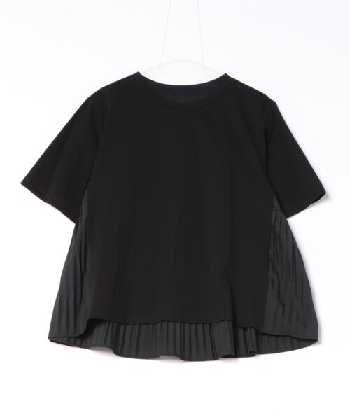 STRAWBERRY-FIELDS(ストロベリーフィールズ)の「ファンクショナル天竺_バックプリーツドッキングTシャツ(Tシャツ/カットソー・レディース・ホワイト/ブラック/ライトブルー・2)」の13枚目の写真