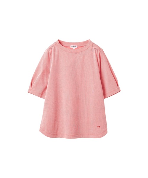 McGREGOR(マックレガー)の「【接触冷感】サッカーストライプTシャツ(Tシャツ/カットソー・レディース・グレー系その他/コーラル/ナチュラル・M/L)」の17枚目の写真
