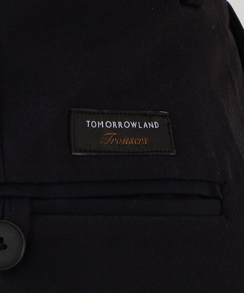TOMORROWLAND (トゥモローランド)の「コットンシルクツイル 2プリーツワイドストレートパンツ(その他パンツ・メンズ・ブラウン系その他/ネイビー・XS/S/M)」の3枚目の写真