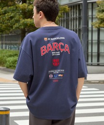 【FC BARCELONA/FCバルセロナ】別注 ビッグシルエットエンブレムロゴ 刺繍 Tシャツ