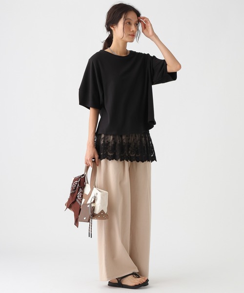 Elura(エルーラ)の「汗ジミ軽減ブラウスTシャツ/1032364(Tシャツ/カットソー・レディース・ボルドー/ブラック/ホワイト・FREE)」の20枚目の写真