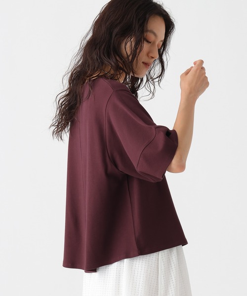 Elura(エルーラ)の「汗ジミ軽減ブラウスTシャツ/1032364(Tシャツ/カットソー・レディース・ボルドー/ブラック/ホワイト・FREE)」の14枚目の写真