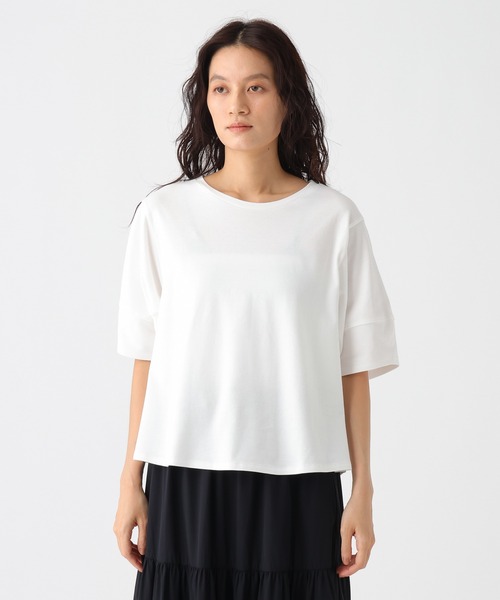 Elura(エルーラ)の「汗ジミ軽減ブラウスTシャツ/1032364(Tシャツ/カットソー・レディース・ボルドー/ブラック/ホワイト・FREE)」の13枚目の写真