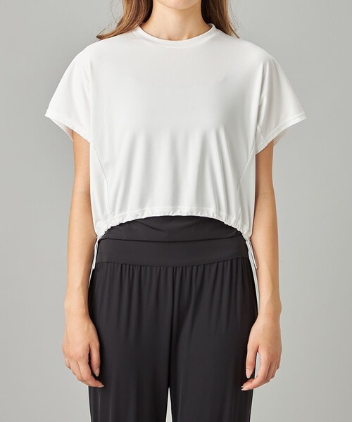 Chacott(チャコット)の「SmoothDryアレンジTシャツ(その他トップス・レディース・ホワイト/ピンク・M)」の4枚目の写真