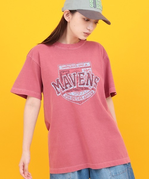 チチカカ(チチカカ)の「Orale! インカユニバーシティメイベンズTシャツ(Tシャツ/カットソー・レディース・レッド/ネイビー・FREE)」の1枚目の写真