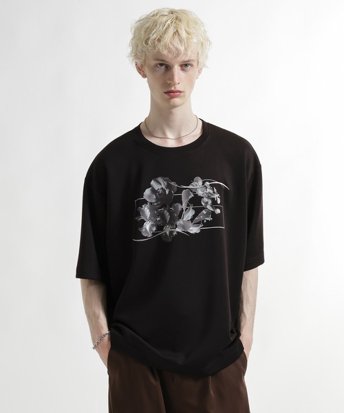 HARE(ハレ)の「【接触冷感】フラワープリントカット(HARE)(Tシャツ/カットソー・メンズ・ブラック/ホワイト/グリーン・FREE)」の14枚目の写真