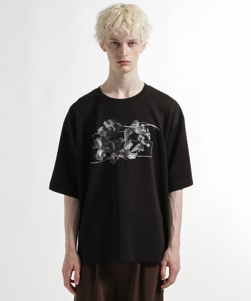 HARE(ハレ)の「【接触冷感】フラワープリントカット(HARE)(Tシャツ/カットソー・メンズ・ブラック/ホワイト/グリーン・FREE)」の17枚目の写真