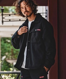 felkod（フィルコッド）の「mj11647- Barcode Embroidery Solid Boa CPO Jacket ボアCPOジャケット(F26A140)（その他アウター）」