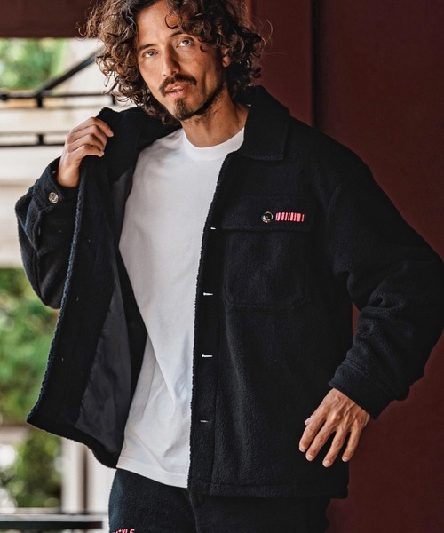 felkod（フィルコッド）の「mj11647- Barcode Embroidery Solid Boa CPO Jacket ボアCPOジャケット(F26A140)（その他アウター・メンズ・ネイビー/ブラック・S/M/L）」の10枚目の写真