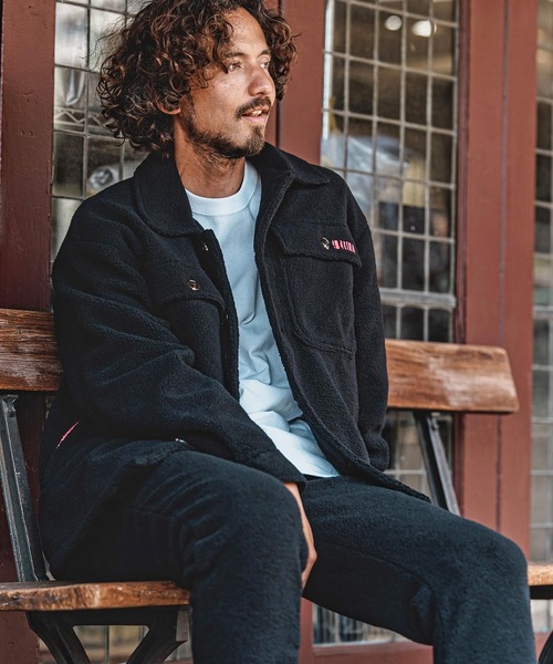 felkod（フィルコッド）の「mj11647- Barcode Embroidery Solid Boa CPO Jacket ボアCPOジャケット(F26A140)（その他アウター・メンズ・ネイビー/ブラック・S/M/L）」の12枚目の写真
